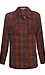 Democracy Plaid Shacket with Fringe Thumb 1