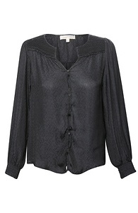 Mystree Split Neck Button Blouse Slide 1
