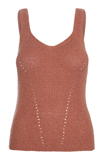 Eyelet Sleeveless Knit Tops Slide 1