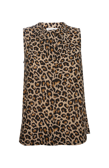 Sleeveless Leopard Print Top Slide 1