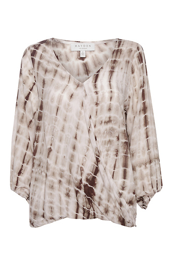 Tie Dye Surplice Top Slide 1