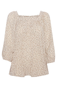 Puff Sleeve Square Neck Top Slide 1