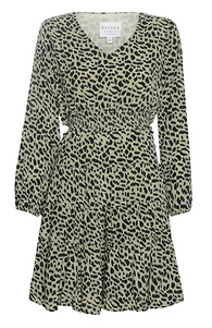 Long Sleeve Cheetah Print Dress Slide 1