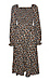 Smocked Long Sleeve Printed Midi Dress Thumb 1