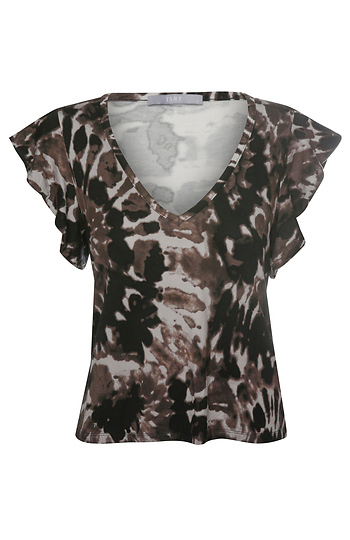 Tart Collections Ruffled Sleeve Top Slide 1