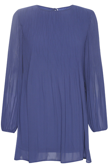 Long Sleeve Pleated Dress Slide 1