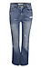Mid Rise Crop Kick Flare with Side Slit Thumb 1