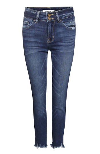 Flying Monkey Mid Rise Distresses Fray Hem Crop Slide 1