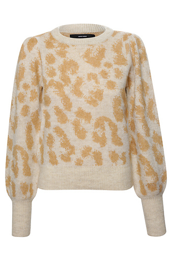 Animal Print Sweater Slide 1