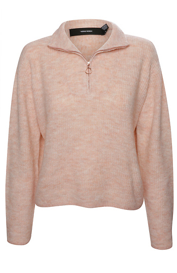 Zip Up Mock Neck Sweater Slide 1