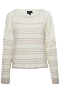 Crew Neck Striped Sweater Slide 1