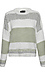 Striped Mixed Knit Sweater Thumb 1