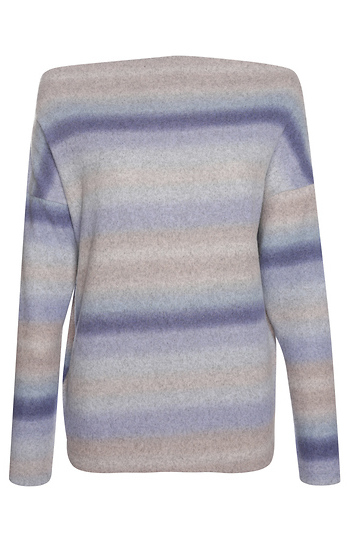 Striped Off the Shoulder Knit Top Slide 1