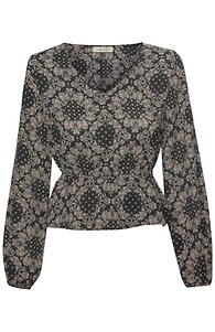 Printed Long Sleeve Blouse Slide 1