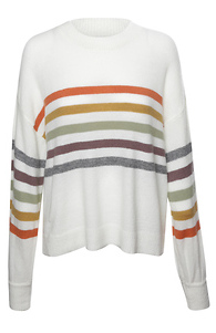 Rainbow Striped Sweater Slide 1