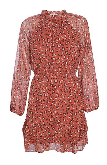 Chiffon Printed Dress With Tie Slide 1