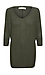 V-Neck 3/4 Sleeve Brushed Top Thumb 1