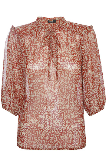3/4 Sleeve Printed Blouse Slide 1