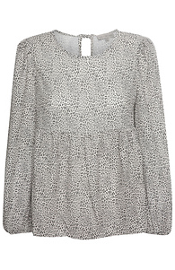 Animal Print Long Sleeve Top Slide 1