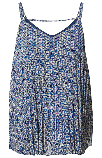 Floral Pleated Cami Slide 1
