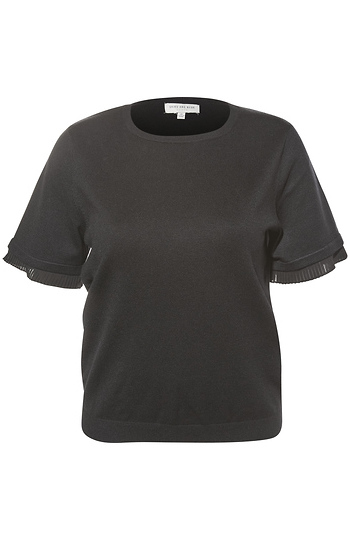Ruffle Trim Sweater Top Slide 1