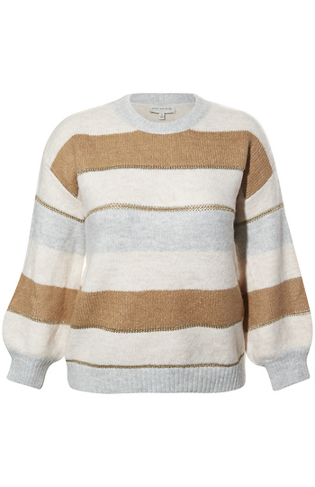 Stripe Balloon Sleeve Sweater Slide 1