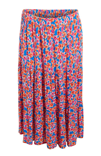 Skies Are Blue Floral Midi Skirt Slide 1