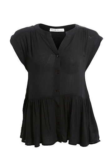 Button Up Ruffled Top Slide 1