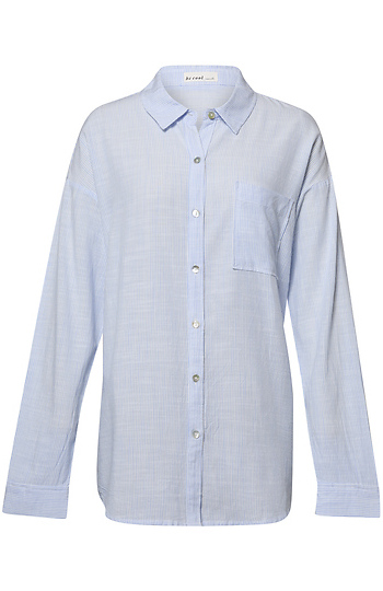 Thin Striped Button Down Shirt Slide 1