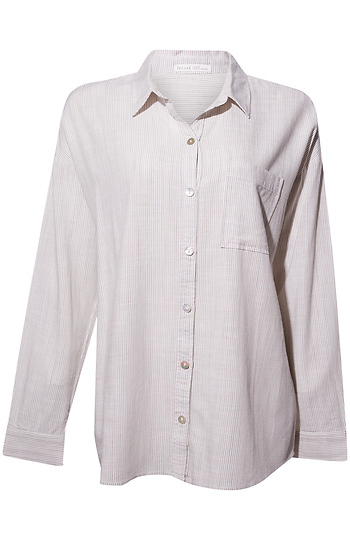 Thin Striped Button Down Shirt Slide 1