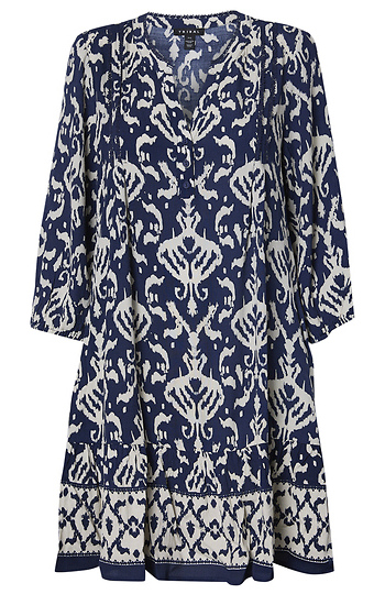 Tribal Printed 3/4 Sleeve Dress Slide 1