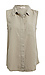 Sleeveless Button Down Shirt Thumb 1