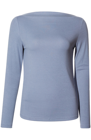 Long Sleeve Boatneck Top Slide 1
