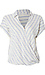 Collared Surplice Stripe Top Thumb 1