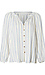 Split Neck Stripe Button Front Thumb 1