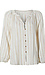 Split Neck Stripe Button Front Thumb 1