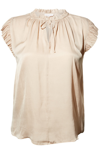 Split Neck Short Sleeve Top Slide 1
