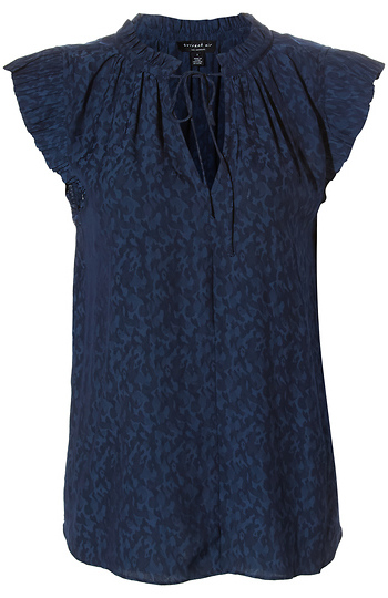 Short Ruffle Sleeve Top Slide 1