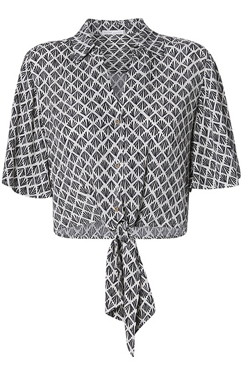 Tie-Front Blouse Slide 1