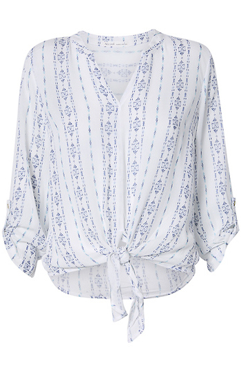 Tie-Front Blouse Slide 1