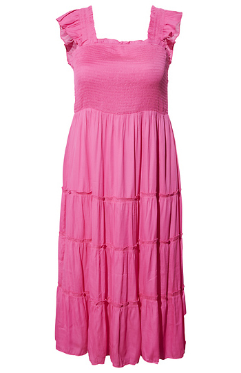 Smocked Midi Dress Slide 1