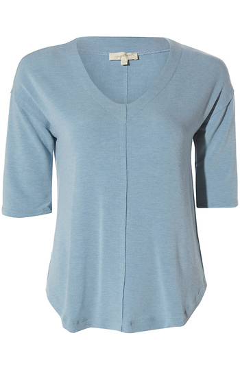 Half Sleeve V Neck Slide 1