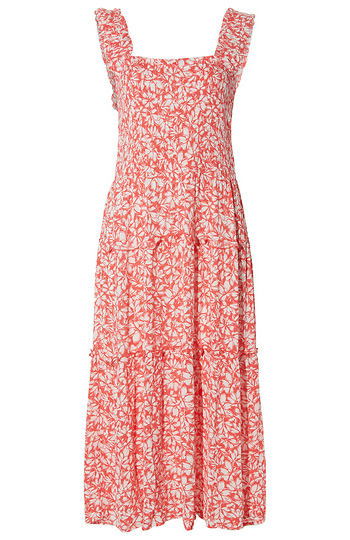 Smocked Midi Dress Slide 1