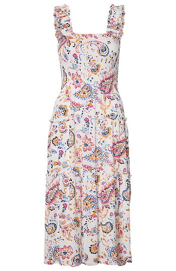 Smocked Midi Dress Slide 1