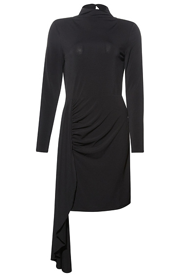 High Neck Asymmetrical Dress Slide 1