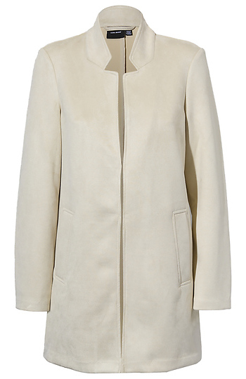 Faux Suede Coat Slide 1