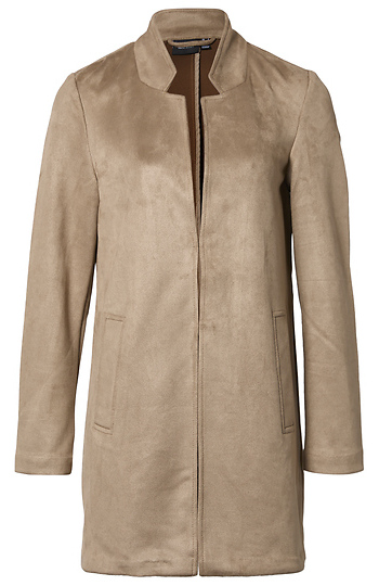 Faux Suede Coat Slide 1