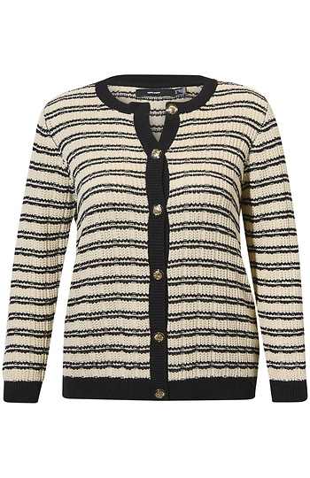 Vero Moda O-Neck Striped Cardigan Slide 1