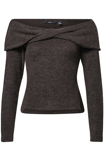 Off-Shoulder Long Sleeve Top Slide 1