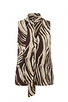 Printed V-Neck Blouse